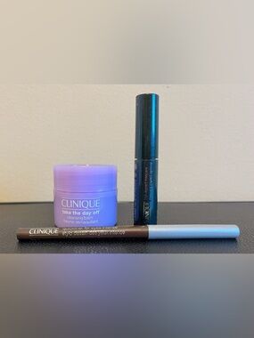 Clinique Take The Day Off Cleansing Balm  + Mascara + Eyeliner Makeup Sample Set